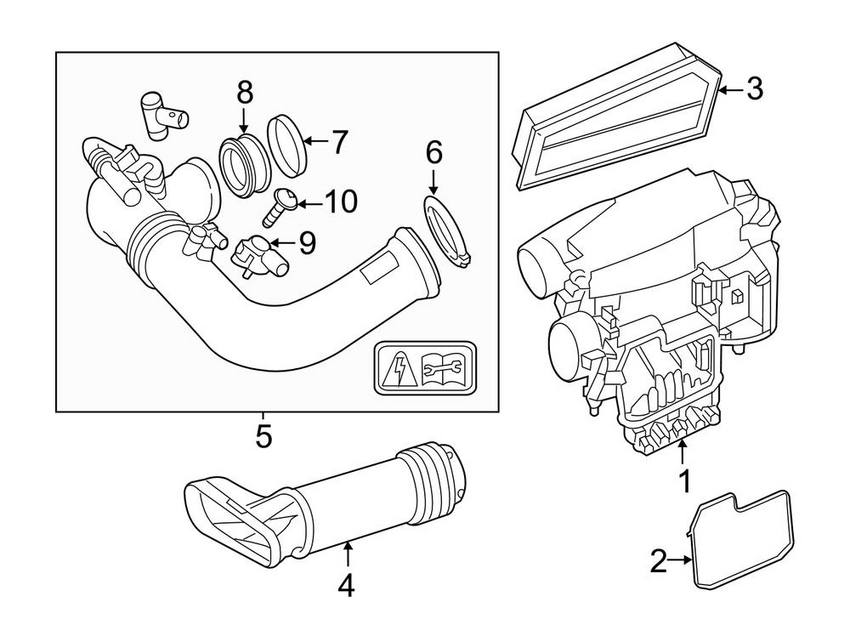 Mercedes Engine Air Intake Hose 2710900982